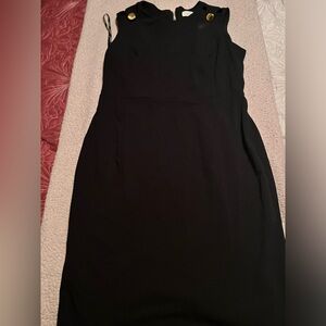 Calvin Klein Black Dress with Gold accents